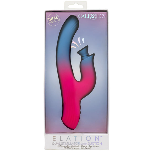 Elation Dual Stimulator with Suction Rechargeable Silicone Vibrator
