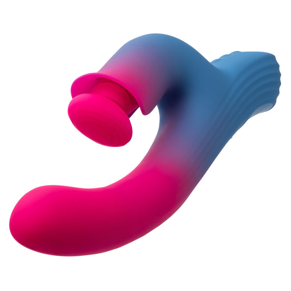 Elation Thrusting Dual Stimulator Rechargeable Silicone Vibrator