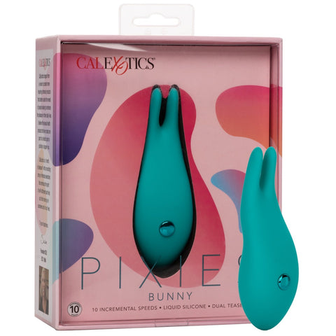 CalExotics Pixies Bunny Rechargeable Silicone Massager with Dual Flickering Teasers - Extreme Toyz Singapore - https://extremetoyz.com.sg - Sex Toys and Lingerie Online Store - Bondage Gear / Vibrators / Electrosex Toys / Wireless Remote Control Vibes / Sexy Lingerie and Role Play / BDSM / Dungeon Furnitures / Dildos and Strap Ons &nbsp;/ Anal and Prostate Massagers / Anal Douche and Cleaning Aide / Delay Sprays and Gels / Lubricants and more...