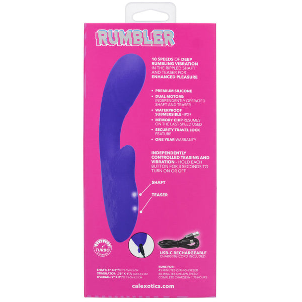 Rumbler Rumble “G” Dual Motors 10 Speeds Waterproof Rechargeable Vibrator