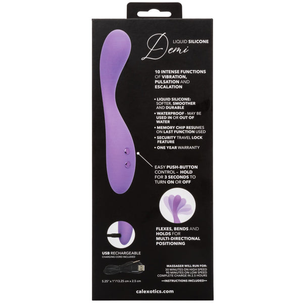 CalExotics Contour Demi Rechargeable 10-Function Flexible Vibrator - Extreme Toyz Singapore - https://extremetoyz.com.sg - Sex Toys and Lingerie Online Store - Bondage Gear / Vibrators / Electrosex Toys / Wireless Remote Control Vibes / Sexy Lingerie and Role Play / BDSM / Dungeon Furnitures / Dildos and Strap Ons &nbsp;/ Anal and Prostate Massagers / Anal Douche and Cleaning Aide / Delay Sprays and Gels / Lubricants and more...