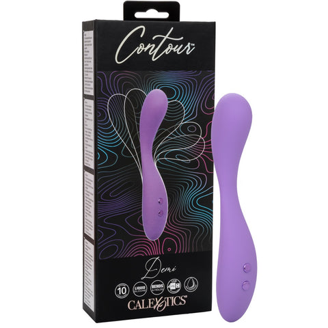 CalExotics Contour Demi Rechargeable 10-Function Flexible Vibrator - Extreme Toyz Singapore - https://extremetoyz.com.sg - Sex Toys and Lingerie Online Store - Bondage Gear / Vibrators / Electrosex Toys / Wireless Remote Control Vibes / Sexy Lingerie and Role Play / BDSM / Dungeon Furnitures / Dildos and Strap Ons &nbsp;/ Anal and Prostate Massagers / Anal Douche and Cleaning Aide / Delay Sprays and Gels / Lubricants and more...