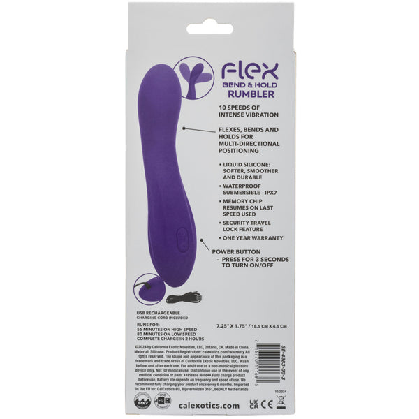 Flex Bend & Hold Rumbler Rechargeable Liquid Silicone G-Spot Vibrator