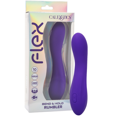 Flex Bend & Hold Rumbler Rechargeable Liquid Silicone G-Spot Vibrator