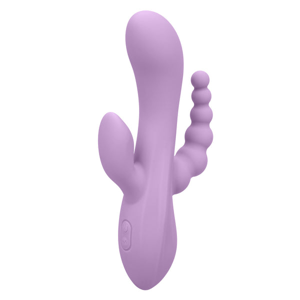 Flex Bend & Hold Triple Rumbler Rechargeable Liquid Silicone Rabbit Vibrator