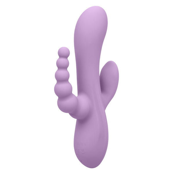 Flex Bend & Hold Triple Rumbler Rechargeable Liquid Silicone Rabbit Vibrator