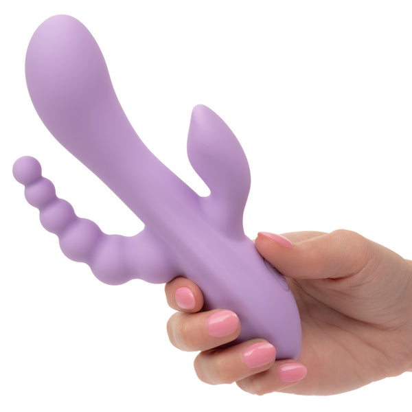Flex Bend & Hold Triple Rumbler Rechargeable Liquid Silicone Rabbit Vibrator