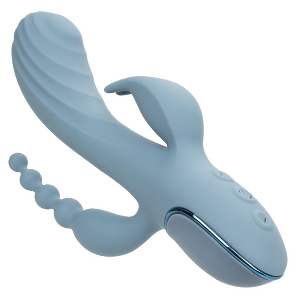 CalExotics III Triple Ecstasy Rechargeable Vibrator with Thumping Pulsation - Extreme Toyz Singapore - https://extremetoyz.com.sg - Sex Toys and Lingerie Online Store - Bondage Gear / Vibrators / Electrosex Toys / Wireless Remote Control Vibes / Sexy Lingerie and Role Play / BDSM / Dungeon Furnitures / Dildos and Strap Ons &nbsp;/ Anal and Prostate Massagers / Anal Douche and Cleaning Aide / Delay Sprays and Gels / Lubricants and more...