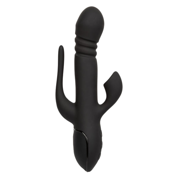 CalExotics III Triple Euphoria Rechargeable Thrusting Vibrator with Suction Clitoral Stimulator - Extreme Toyz Singapore - https://extremetoyz.com.sg - Sex Toys and Lingerie Online Store - Bondage Gear / Vibrators / Electrosex Toys / Wireless Remote Control Vibes / Sexy Lingerie and Role Play / BDSM / Dungeon Furnitures / Dildos and Strap Ons &nbsp;/ Anal and Prostate Massagers / Anal Douche and Cleaning Aide / Delay Sprays and Gels / Lubricants and more...