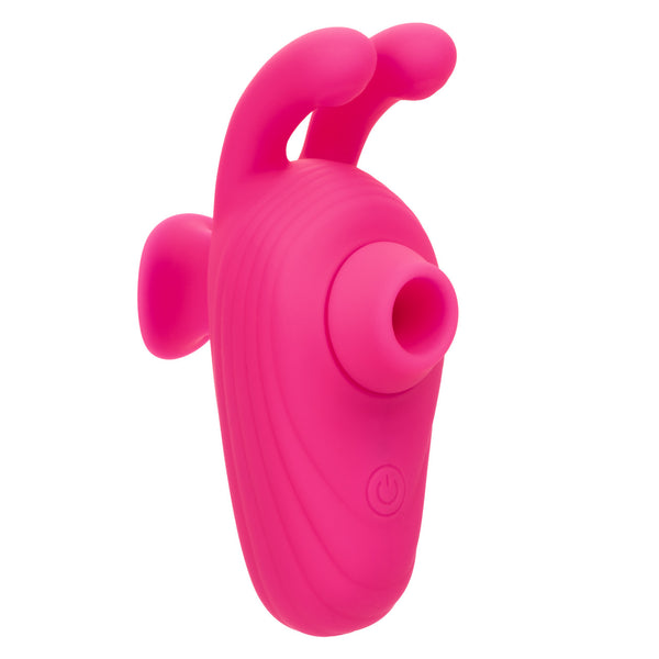 Neon Vibes The Kissing Bunny Vibe Rechargeable Clitoral Suction Massager