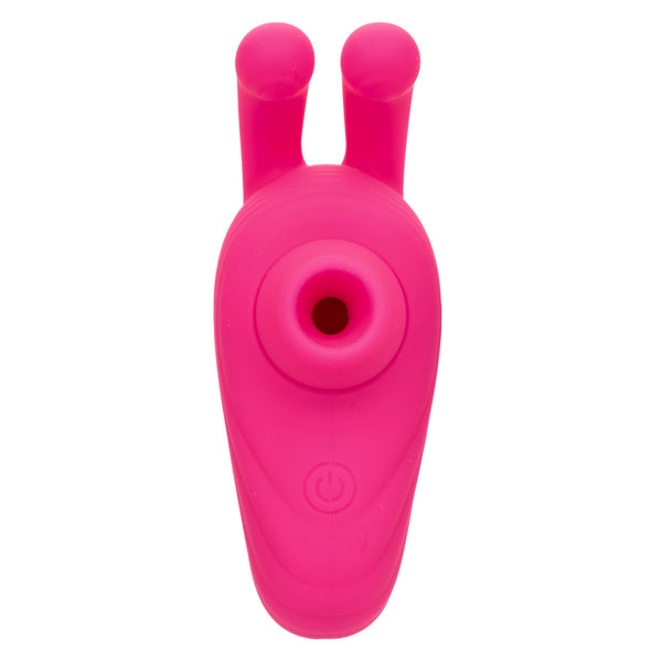 Neon Vibes The Kissing Bunny Vibe Rechargeable Clitoral Suction Massager