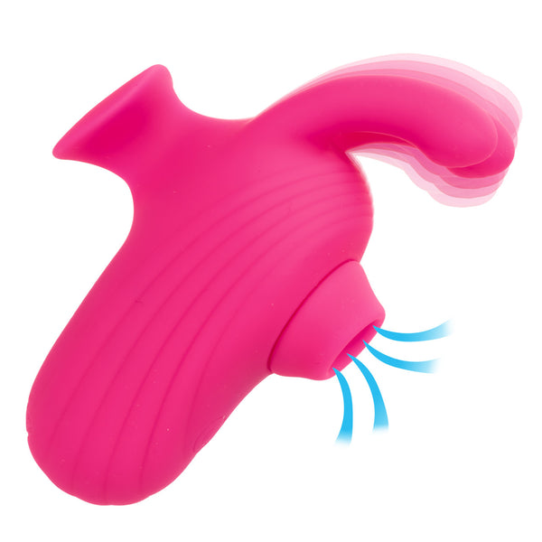 Neon Vibes The Kissing Bunny Vibe Rechargeable Clitoral Suction Massager