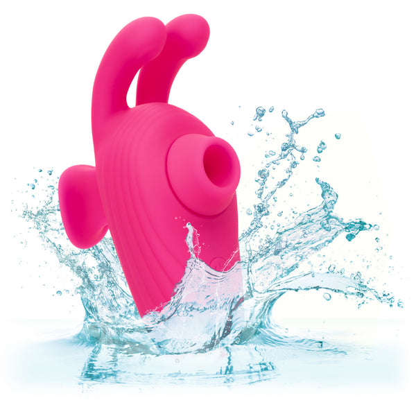 Neon Vibes The Kissing Bunny Vibe Rechargeable Clitoral Suction Massager