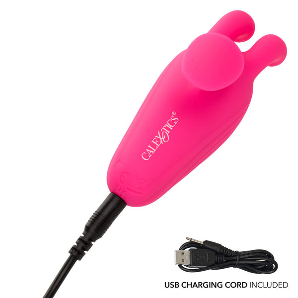Neon Vibes The Kissing Bunny Vibe Rechargeable Clitoral Suction Massager