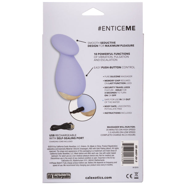 CalExotics Slay #EnticeMe Rechargeable Mini Vibrator - Extreme Toyz Singapore - https://extremetoyz.com.sg - Sex Toys and Lingerie Online Store - Bondage Gear / Vibrators / Electrosex Toys / Wireless Remote Control Vibes / Sexy Lingerie and Role Play / BDSM / Dungeon Furnitures / Dildos and Strap Ons &nbsp;/ Anal and Prostate Massagers / Anal Douche and Cleaning Aide / Delay Sprays and Gels / Lubricants and more...