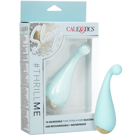 CalExotics Slay #ThrillMe Rechargeable Pinpoint Vibrator - Extreme Toyz Singapore - https://extremetoyz.com.sg - Sex Toys and Lingerie Online Store - Bondage Gear / Vibrators / Electrosex Toys / Wireless Remote Control Vibes / Sexy Lingerie and Role Play / BDSM / Dungeon Furnitures / Dildos and Strap Ons &nbsp;/ Anal and Prostate Massagers / Anal Douche and Cleaning Aide / Delay Sprays and Gels / Lubricants and more...