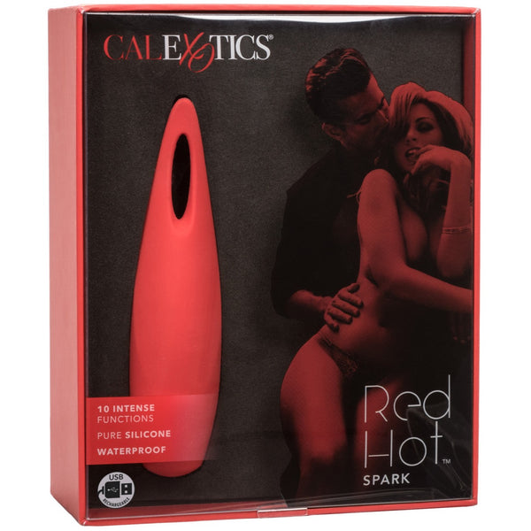 CalExotics Red Hot Spark Rechargeable 10 Functions Flickering Vibrator - Extreme Toyz Singapore - https://extremetoyz.com.sg - Sex Toys and Lingerie Online Store - Bondage Gear / Vibrators / Electrosex Toys / Wireless Remote Control Vibes / Sexy Lingerie and Role Play / BDSM / Dungeon Furnitures / Dildos and Strap Ons &nbsp;/ Anal and Prostate Massagers / Anal Douche and Cleaning Aide / Delay Sprays and Gels / Lubricants and more...