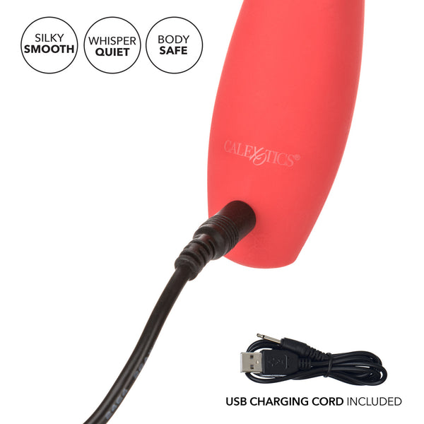 CalExotics Red Hot Spark Rechargeable 10 Functions Flickering Vibrator - Extreme Toyz Singapore - https://extremetoyz.com.sg - Sex Toys and Lingerie Online Store - Bondage Gear / Vibrators / Electrosex Toys / Wireless Remote Control Vibes / Sexy Lingerie and Role Play / BDSM / Dungeon Furnitures / Dildos and Strap Ons &nbsp;/ Anal and Prostate Massagers / Anal Douche and Cleaning Aide / Delay Sprays and Gels / Lubricants and more...