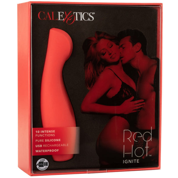 CalExotics Red Hot Ignite Rechargeable 10 Functions Nestling Scoop Vibrator - Extreme Toyz Singapore - https://extremetoyz.com.sg - Sex Toys and Lingerie Online Store - Bondage Gear / Vibrators / Electrosex Toys / Wireless Remote Control Vibes / Sexy Lingerie and Role Play / BDSM / Dungeon Furnitures / Dildos and Strap Ons &nbsp;/ Anal and Prostate Massagers / Anal Douche and Cleaning Aide / Delay Sprays and Gels / Lubricants and more...