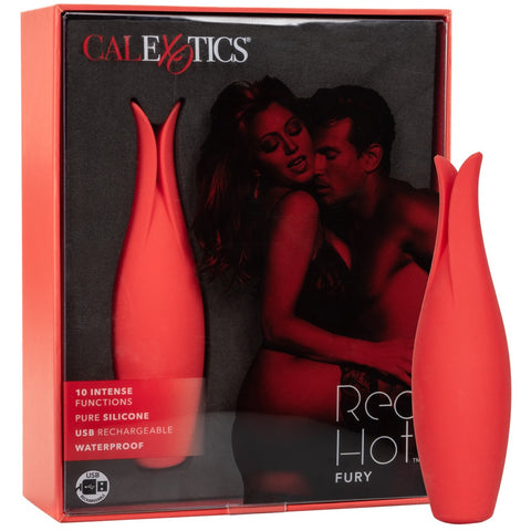 CalExotics Red Hot Fury Rechargeable 10 Functions Flickering Vibrator - Extreme Toyz Singapore - https://extremetoyz.com.sg - Sex Toys and Lingerie Online Store - Bondage Gear / Vibrators / Electrosex Toys / Wireless Remote Control Vibes / Sexy Lingerie and Role Play / BDSM / Dungeon Furnitures / Dildos and Strap Ons &nbsp;/ Anal and Prostate Massagers / Anal Douche and Cleaning Aide / Delay Sprays and Gels / Lubricants and more...