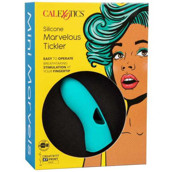 CalExotics Mini Marvels Silicone Marvelous Tickler Rechargeable Finger Vibrator - Extreme Toyz Singapore - https://extremetoyz.com.sg - Sex Toys and Lingerie Online Store - Bondage Gear / Vibrators / Electrosex Toys / Wireless Remote Control Vibes / Sexy Lingerie and Role Play / BDSM / Dungeon Furnitures / Dildos and Strap Ons &nbsp;/ Anal and Prostate Massagers / Anal Douche and Cleaning Aide / Delay Sprays and Gels / Lubricants and more...