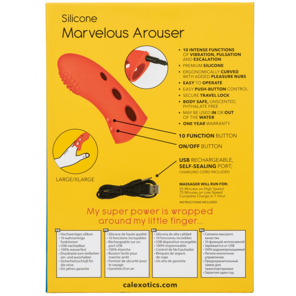 CalExotics Mini Marvels Silicone Marvelous Arouser Rechargeable Finger Vibrator - Extreme Toyz Singapore - https://extremetoyz.com.sg - Sex Toys and Lingerie Online Store - Bondage Gear / Vibrators / Electrosex Toys / Wireless Remote Control Vibes / Sexy Lingerie and Role Play / BDSM / Dungeon Furnitures / Dildos and Strap Ons &nbsp;/ Anal and Prostate Massagers / Anal Douche and Cleaning Aide / Delay Sprays and Gels / Lubricants and more...