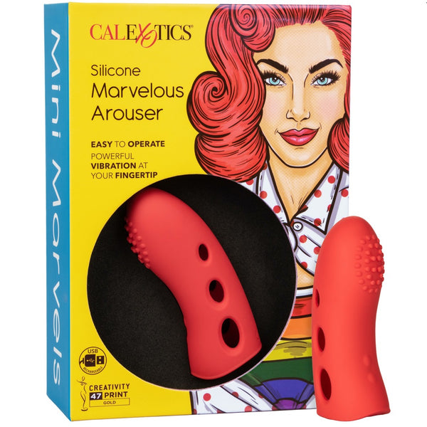 CalExotics Mini Marvels Silicone Marvelous Arouser Rechargeable Finger Vibrator - Extreme Toyz Singapore - https://extremetoyz.com.sg - Sex Toys and Lingerie Online Store - Bondage Gear / Vibrators / Electrosex Toys / Wireless Remote Control Vibes / Sexy Lingerie and Role Play / BDSM / Dungeon Furnitures / Dildos and Strap Ons &nbsp;/ Anal and Prostate Massagers / Anal Douche and Cleaning Aide / Delay Sprays and Gels / Lubricants and more...