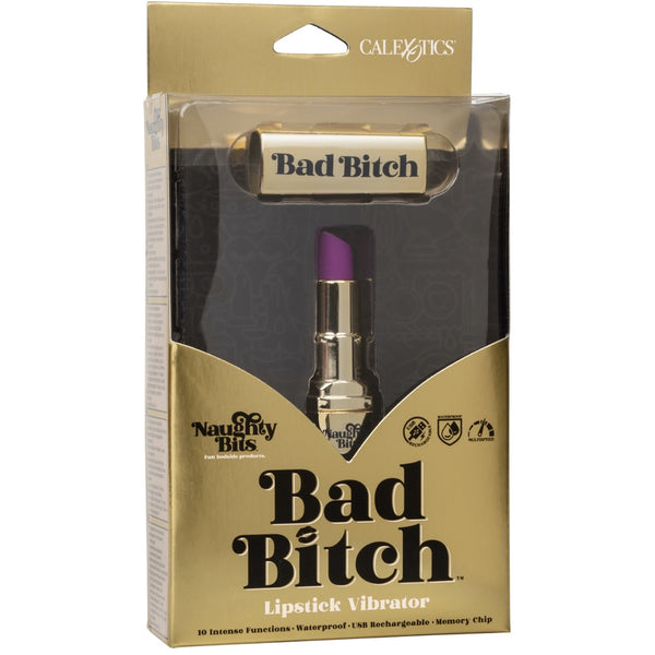 CalExotics Naughty Bits Bad Bitch Lipstick Vibrator - Extreme Toyz Singapore - https://extremetoyz.com.sg - Sex Toys and Lingerie Online Store