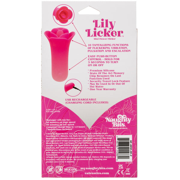 Naughty Bits Lily Licker Mini Flower Flicker Rechargeable Vibrator