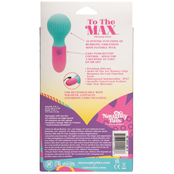 Naughty Bits To The Max Rechargeable Vibrating Wand