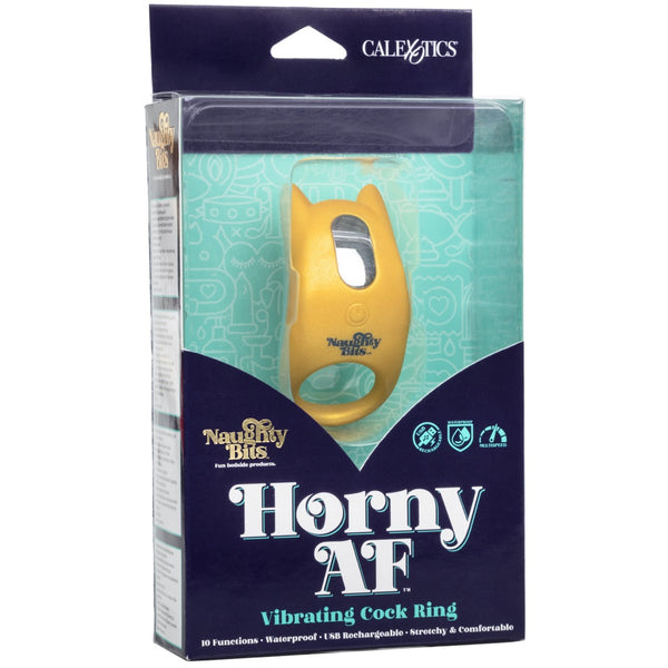 Naughty Bits Horny AF Rechargeable Vibrating Cock Ring