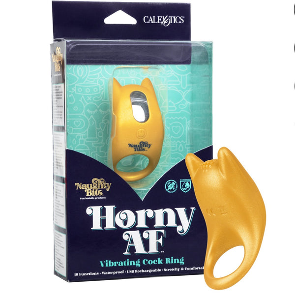 Naughty Bits Horny AF Rechargeable Vibrating Cock Ring