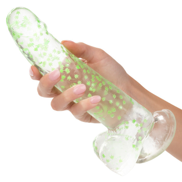 CalExotics Naughty Bits I Leaf Dick Glow-In-The-Dark Weed Leaf Dildo - Extreme Toyz Singapore - https://extremetoyz.com.sg - Sex Toys and Lingerie Online Store - Bondage Gear / Vibrators / Electrosex Toys / Wireless Remote Control Vibes / Sexy Lingerie and Role Play / BDSM / Dungeon Furnitures / Dildos and Strap Ons &nbsp;/ Anal and Prostate Massagers / Anal Douche and Cleaning Aide / Delay Sprays and Gels / Lubricants and more...
