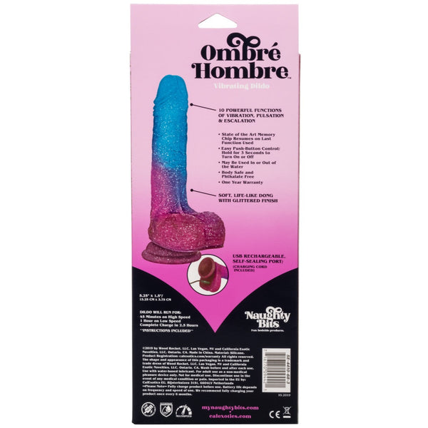 CalExotics Naughty Bits Ombré Hombre Vibrating Dildo - Extreme Toyz Singapore - https://extremetoyz.com.sg - Sex Toys and Lingerie Online Store - Bondage Gear / Vibrators / Electrosex Toys / Wireless Remote Control Vibes / Sexy Lingerie and Role Play / BDSM / Dungeon Furnitures / Dildos and Strap Ons &nbsp;/ Anal and Prostate Massagers / Anal Douche and Cleaning Aide / Delay Sprays and Gels / Lubricants and more...