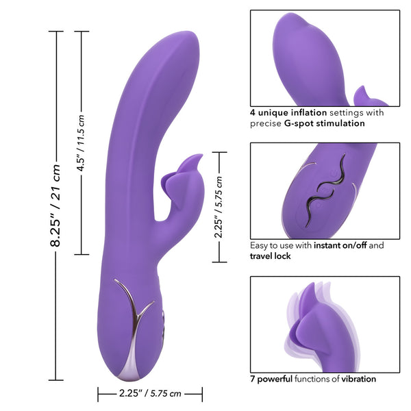 CalExotics Insatiable G Inflatable G-Flutter Rechargeable Rabbit Vibrator - Extreme Toyz Singapore - https://extremetoyz.com.sg - Sex Toys and Lingerie Online Store - Bondage Gear / Vibrators / Electrosex Toys / Wireless Remote Control Vibes / Sexy Lingerie and Role Play / BDSM / Dungeon Furnitures / Dildos and Strap Ons &nbsp;/ Anal and Prostate Massagers / Anal Douche and Cleaning Aide / Delay Sprays and Gels / Lubricants and more...