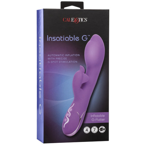 CalExotics Insatiable G Inflatable G-Flutter Rechargeable Rabbit Vibrator - Extreme Toyz Singapore - https://extremetoyz.com.sg - Sex Toys and Lingerie Online Store - Bondage Gear / Vibrators / Electrosex Toys / Wireless Remote Control Vibes / Sexy Lingerie and Role Play / BDSM / Dungeon Furnitures / Dildos and Strap Ons &nbsp;/ Anal and Prostate Massagers / Anal Douche and Cleaning Aide / Delay Sprays and Gels / Lubricants and more...