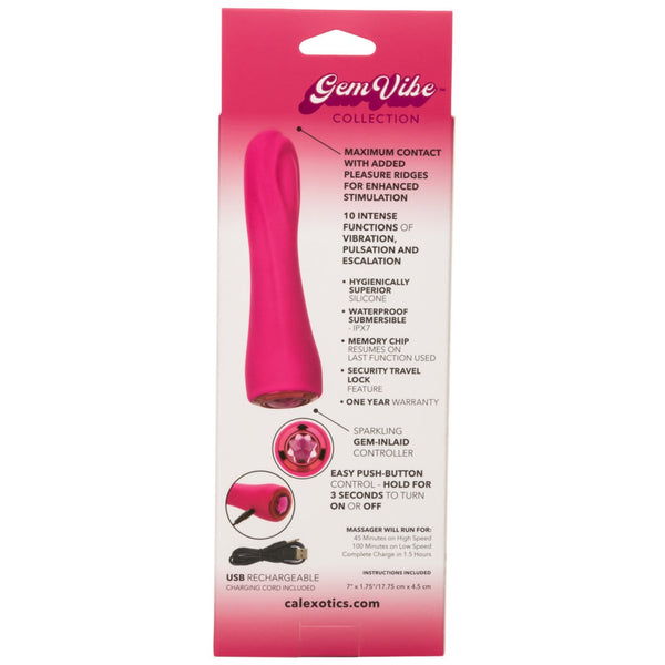 CalExotics Gem Vibe Collection Bliss Rechargeable Vibrator - Extreme Toyz Singapore - https://extremetoyz.com.sg - Sex Toys and Lingerie Online Store - Bondage Gear / Vibrators / Electrosex Toys / Wireless Remote Control Vibes / Sexy Lingerie and Role Play / BDSM / Dungeon Furnitures / Dildos and Strap Ons &nbsp;/ Anal and Prostate Massagers / Anal Douche and Cleaning Aide / Delay Sprays and Gels / Lubricants and more...