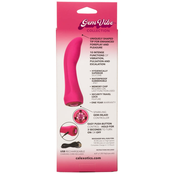 CalExotics Gem Vibe Collection Glider Rechargeable G-Spot Vibrator - Extreme Toyz Singapore - https://extremetoyz.com.sg - Sex Toys and Lingerie Online Store - Bondage Gear / Vibrators / Electrosex Toys / Wireless Remote Control Vibes / Sexy Lingerie and Role Play / BDSM / Dungeon Furnitures / Dildos and Strap Ons &nbsp;/ Anal and Prostate Massagers / Anal Douche and Cleaning Aide / Delay Sprays and Gels / Lubricants and more...