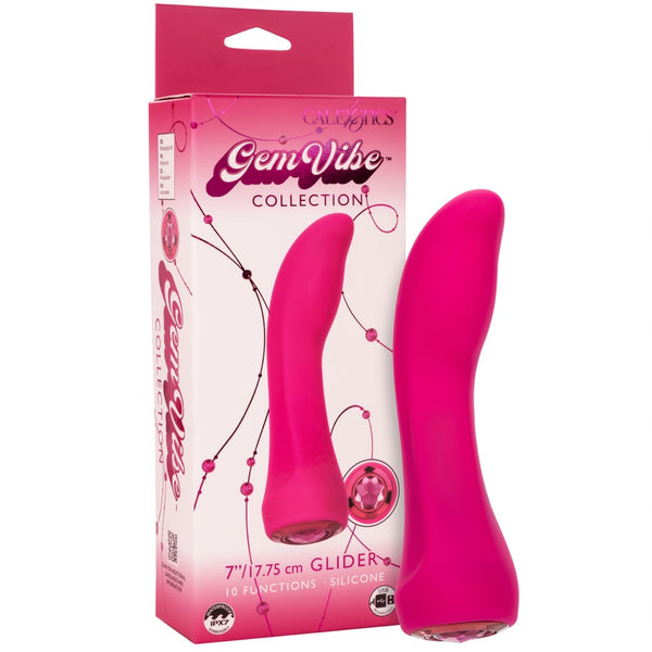 CalExotics Gem Vibe Collection Glider Rechargeable G-Spot Vibrator - Extreme Toyz Singapore - https://extremetoyz.com.sg - Sex Toys and Lingerie Online Store - Bondage Gear / Vibrators / Electrosex Toys / Wireless Remote Control Vibes / Sexy Lingerie and Role Play / BDSM / Dungeon Furnitures / Dildos and Strap Ons &nbsp;/ Anal and Prostate Massagers / Anal Douche and Cleaning Aide / Delay Sprays and Gels / Lubricants and more...