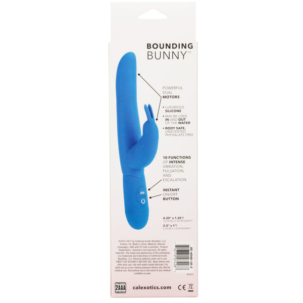 Personality Vibes Bounding Bunny 10 Functions SIlicone Rabbit Vibrator - Blue