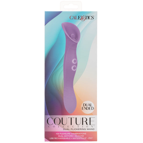 Couture Collection Dual-Ended Flickering Wand Rechargeable Vibrator