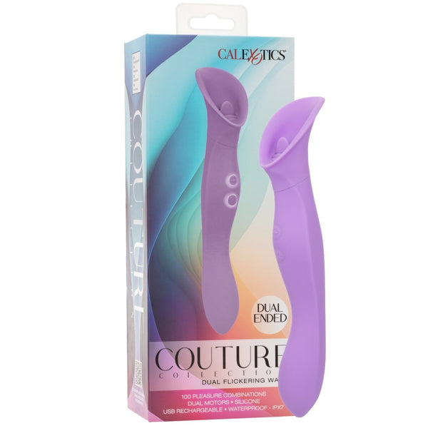 Couture Collection Dual-Ended Flickering Wand Rechargeable Vibrator