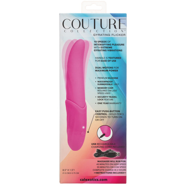 Couture Collection Gyrating Flicker Rechargeable Vibrator