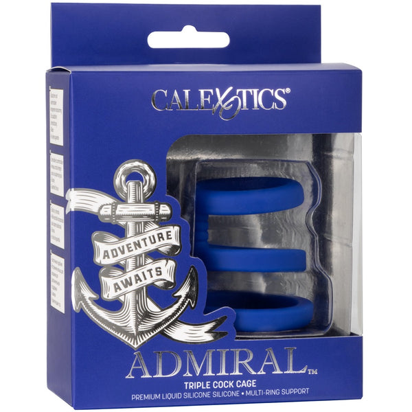 CalExotics Admiral Triple Cock Cage - Extreme Toyz Singapore - https://extremetoyz.com.sg - Sex Toys and Lingerie Online Store