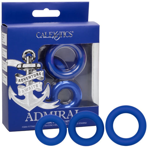 CalExotics Admiral Universal Form-Fitting Cock Ring Set - Extreme Toyz Singapore - https://extremetoyz.com.sg - Sex Toys and Lingerie Online Store - Bondage Gear / Vibrators / Electrosex Toys / Wireless Remote Control Vibes / Sexy Lingerie and Role Play / BDSM / Dungeon Furnitures / Dildos and Strap Ons &nbsp;/ Anal and Prostate Massagers / Anal Douche and Cleaning Aide / Delay Sprays and Gels / Lubricants and more...