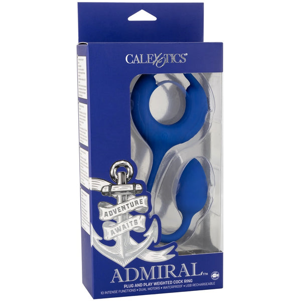 CalExotics Admiral Plug and Play Weighted Rechargeable Cock Ring - Extreme Toyz Singapore - https://extremetoyz.com.sg - Sex Toys and Lingerie Online Store