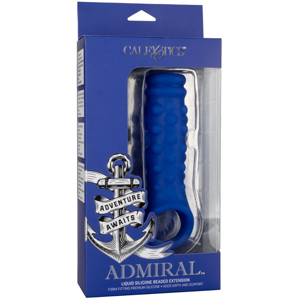  CalExotics Admiral Liquid Silicone Form-Fitting Beaded Extension - Extreme Toyz Singapore - https://extremetoyz.com.sg - Sex Toys and Lingerie Online Store