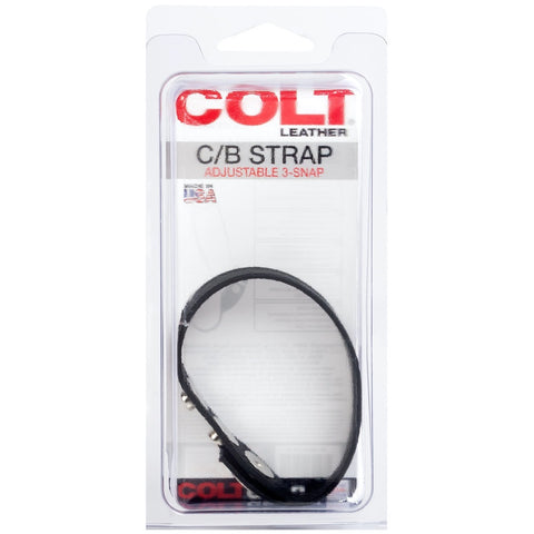 CalExotics COLT Leather C/B Strap Adjustable 3-Snap - Extreme Toyz Singapore - https://extremetoyz.com.sg - Sex Toys and Lingerie Online Store