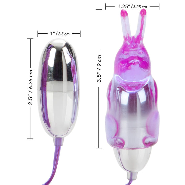 CalExotics Classic Dual Bunny Teaser Bullet Vibrator - Extreme Toyz Singapore - https://extremetoyz.com.sg - Sex Toys and Lingerie Online Store - Bondage Gear / Vibrators / Electrosex Toys / Wireless Remote Control Vibes / Sexy Lingerie and Role Play / BDSM / Dungeon Furnitures / Dildos and Strap Ons &nbsp;/ Anal and Prostate Massagers / Anal Douche and Cleaning Aide / Delay Sprays and Gels / Lubricants and more...