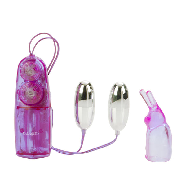 CalExotics Classic Dual Bunny Teaser Bullet Vibrator - Extreme Toyz Singapore - https://extremetoyz.com.sg - Sex Toys and Lingerie Online Store - Bondage Gear / Vibrators / Electrosex Toys / Wireless Remote Control Vibes / Sexy Lingerie and Role Play / BDSM / Dungeon Furnitures / Dildos and Strap Ons &nbsp;/ Anal and Prostate Massagers / Anal Douche and Cleaning Aide / Delay Sprays and Gels / Lubricants and more...